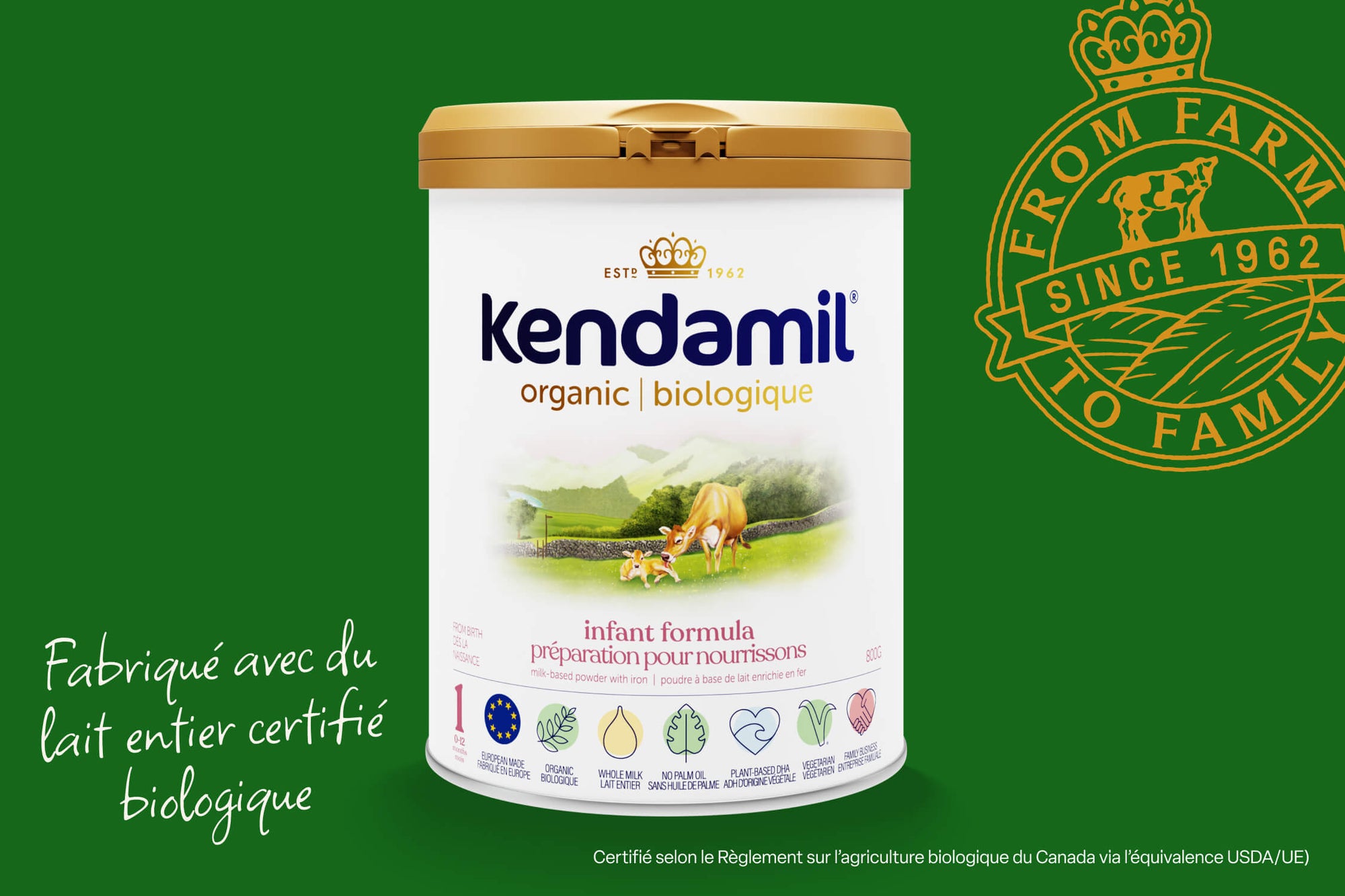 Préparation infantile biologique